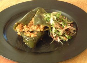 stuffed poblano pepper