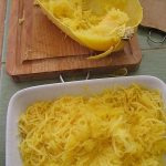 Spaghetti Squash, cooked and prepared