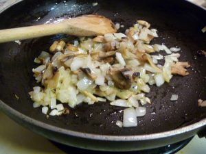 Onion mushroom saute