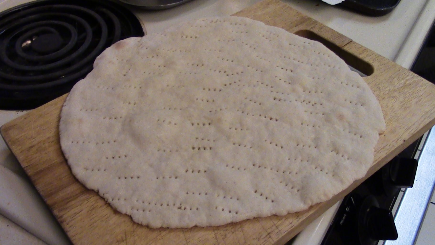 cooked pizza crust
