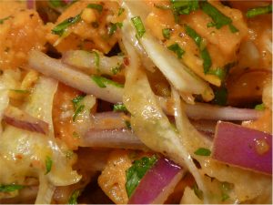 Sweet potato and fennel salad