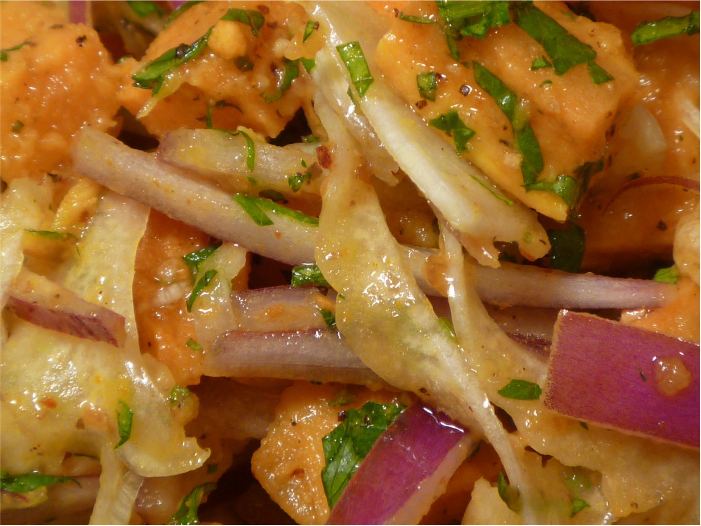 Sweet potato and fennel salad
