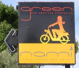 The sign for Green and Nami in Phoenix, AZ.
