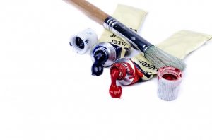 paints and brushes
