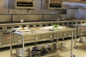 pro kitchen with salamander