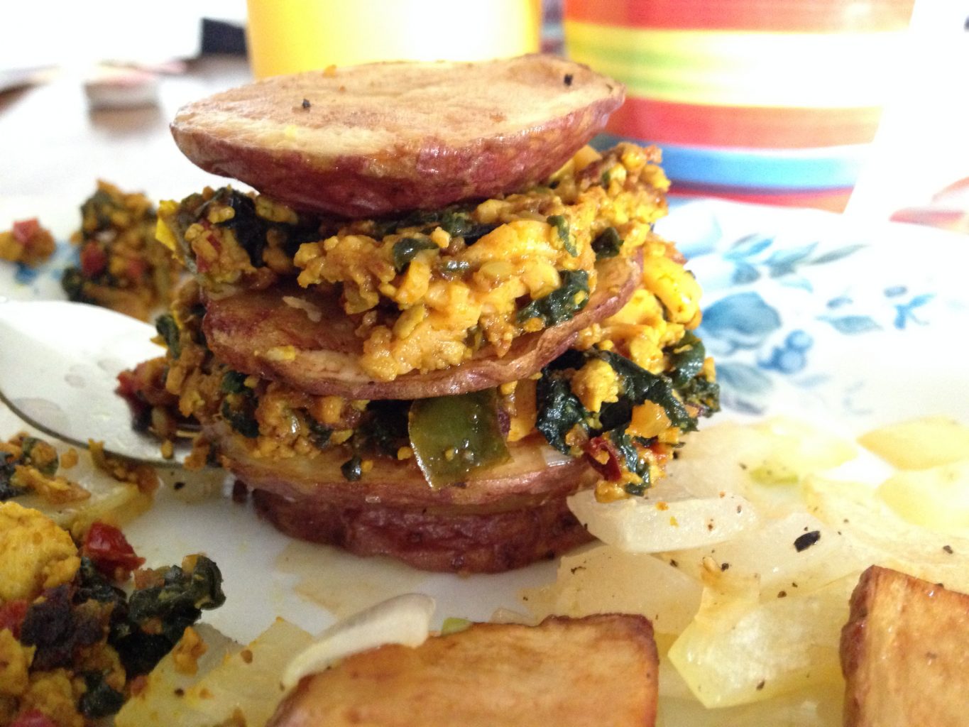 Tofu Scramble Breakfast Stack: This just might be a thing
